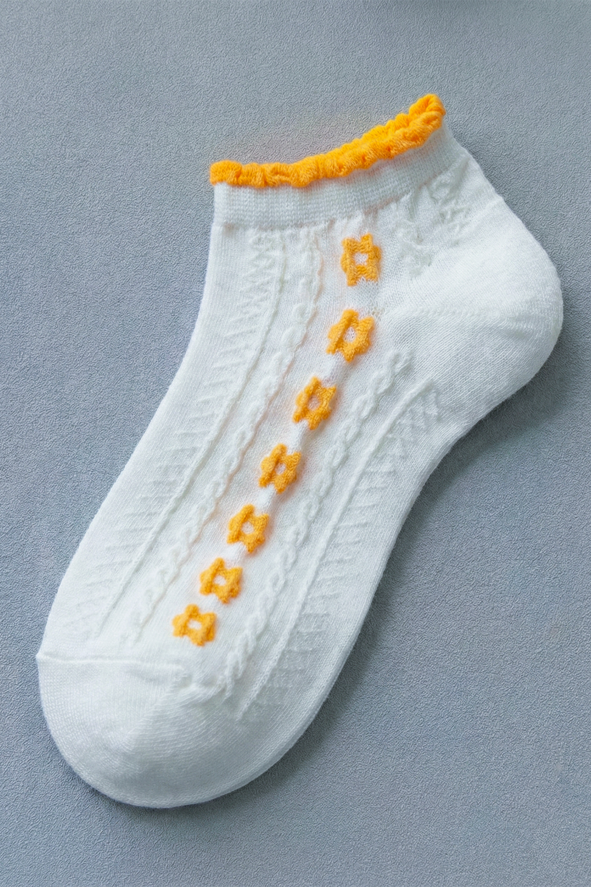 Kadın Soft 5'Li Set Patik Çorap Lale Desenli - Görsel 3